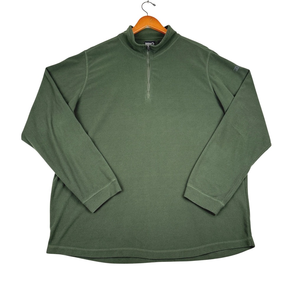 Dri Duck‎ DDX Men's XL Green 1/4 Zip Pullover Fleece Sweater Outdoor Workwear